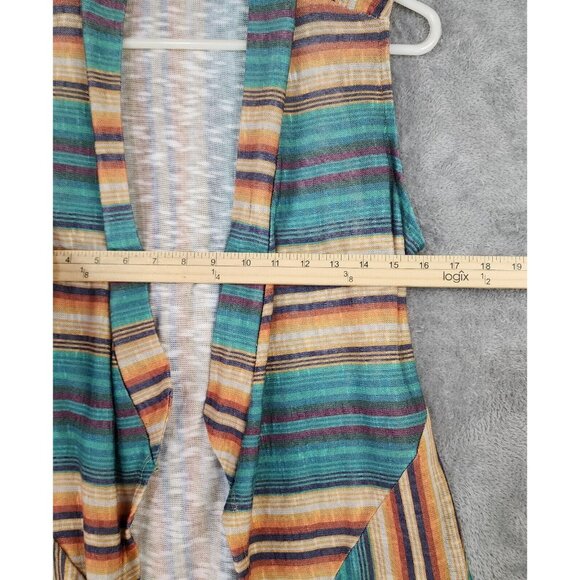 Rock & Roll Vest Womens Medium Multicolor Western Cowgirl Lace Up Sleeveless - Picture 4 of 10